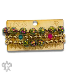 Multi Disco Bead Bracelet Set