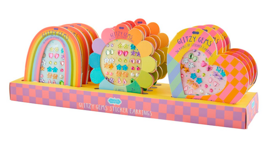 Glitzy Gems Stick-On Earrings