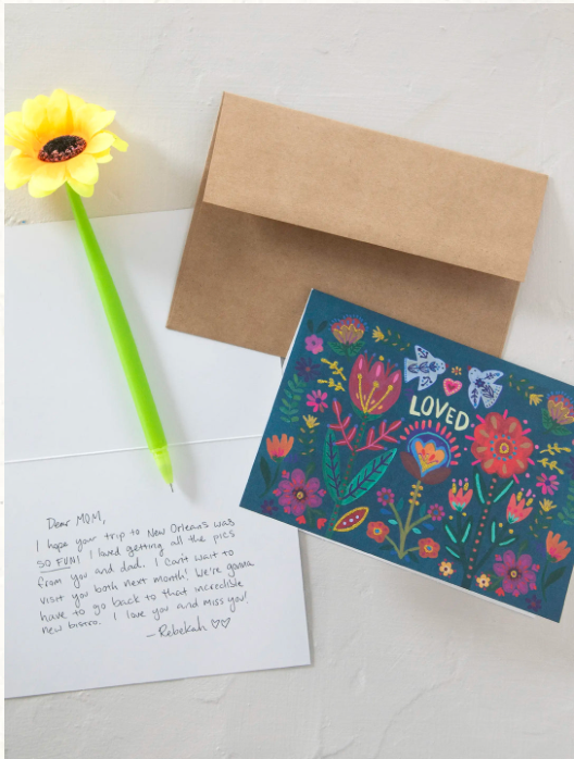 Greeting Card - Dark Teal Loved