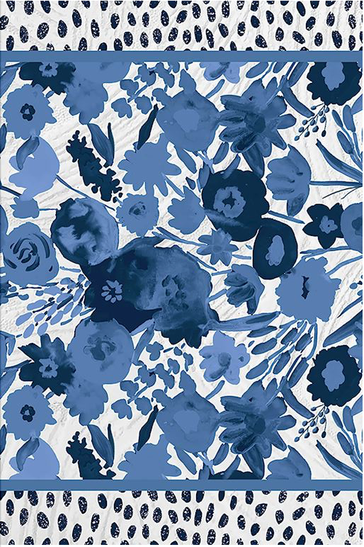 Painted Blue Floor Flairs