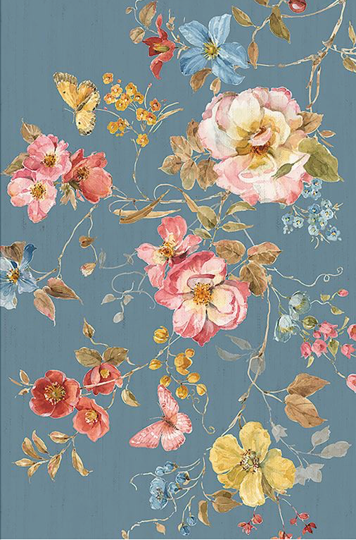 Tea Rose Floor Flairs - Dusty Blue