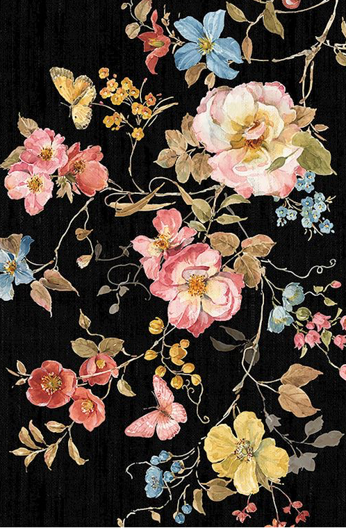 Tea Rose Floor Flairs - Black