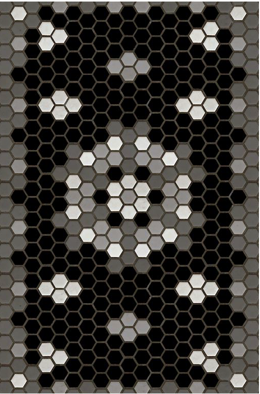 Mosaic Floor Flairs - Black & Grey