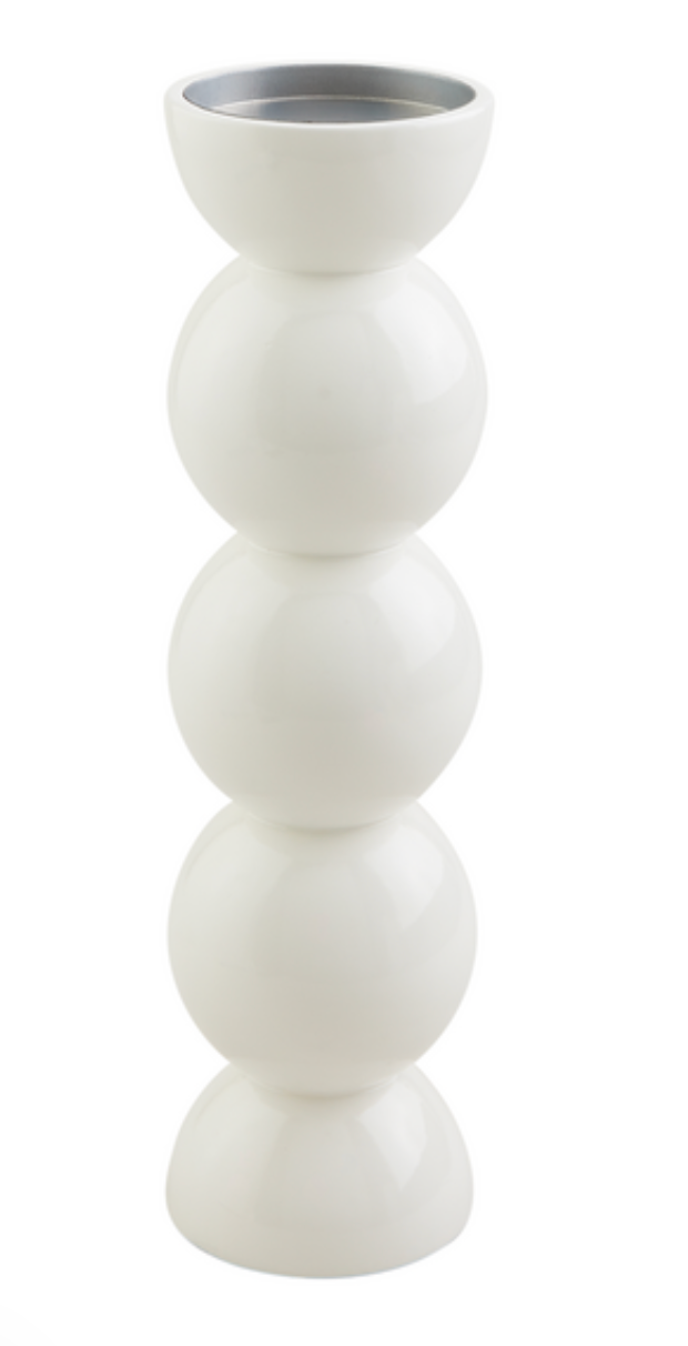White Lacquer Candlesticks