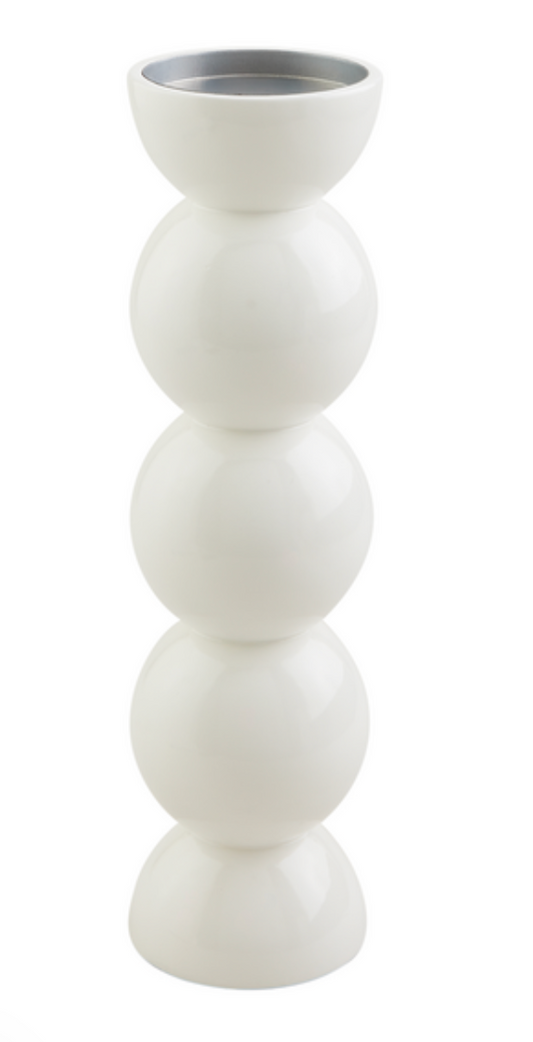 White Lacquer Candlesticks