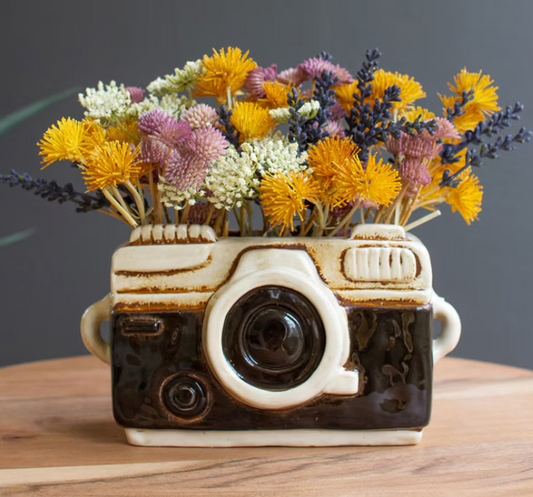 Ceramic Camera Planter