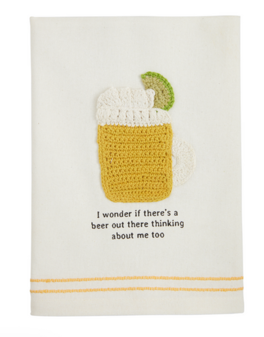 Beer Fiesta Crochet Towel