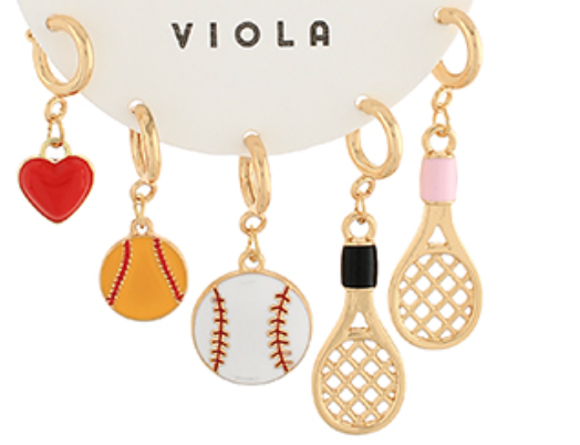Sports Theme Multi Charm Set