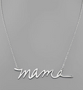 MAMA Cursive Letter Necklace