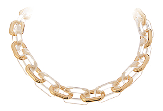 Clear Oval Acrylic Chain Link Necklace – Kennedy Sue Gift & Home