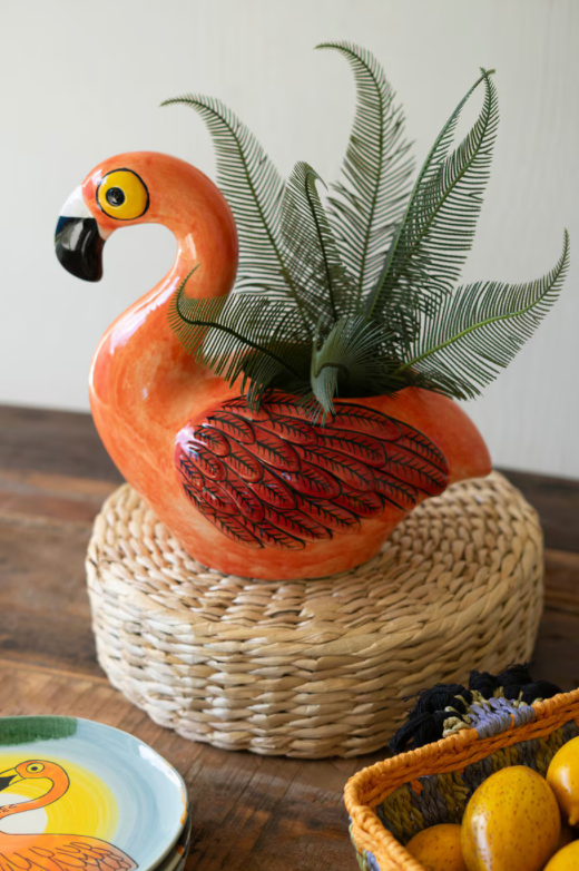 Ceramic Flamingo Vase