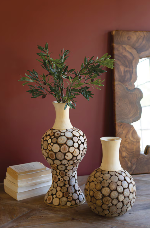 Spiced Wood Bulb Vases