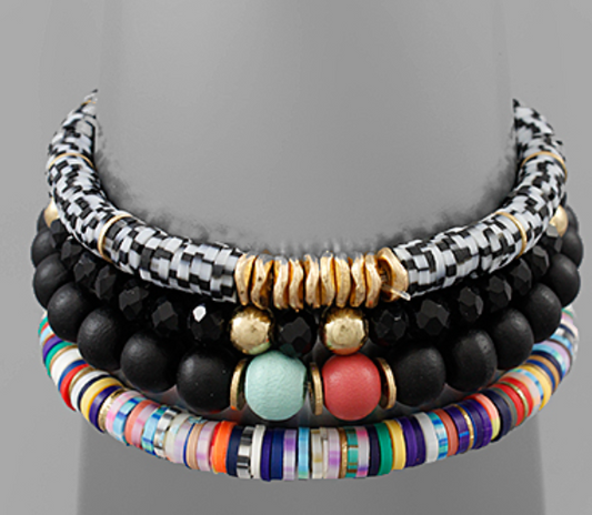 4 Set Beaded Bracelets
