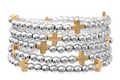 5 Row CCB Ball Cross Bracelet