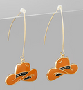 Enamel Cowboy Hat Earrings