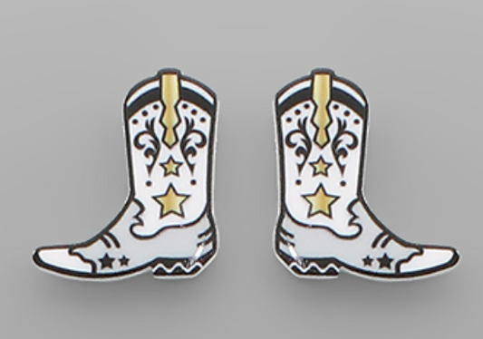 Cowboy Printed Acrylic Earrings