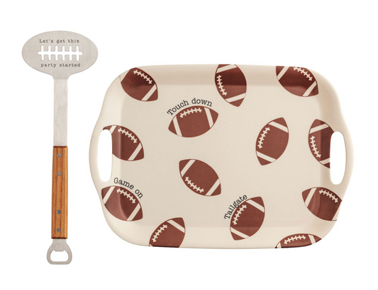 Football Tray & Spatula Set
