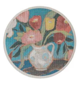 Reusable Cellulose Sponge Cloth w/ Flowers in Vase