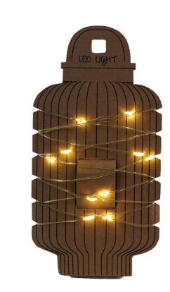 LED String Lights on Paper Lantern Display Cards