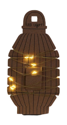 LED String Lights on Paper Lantern Display Cards