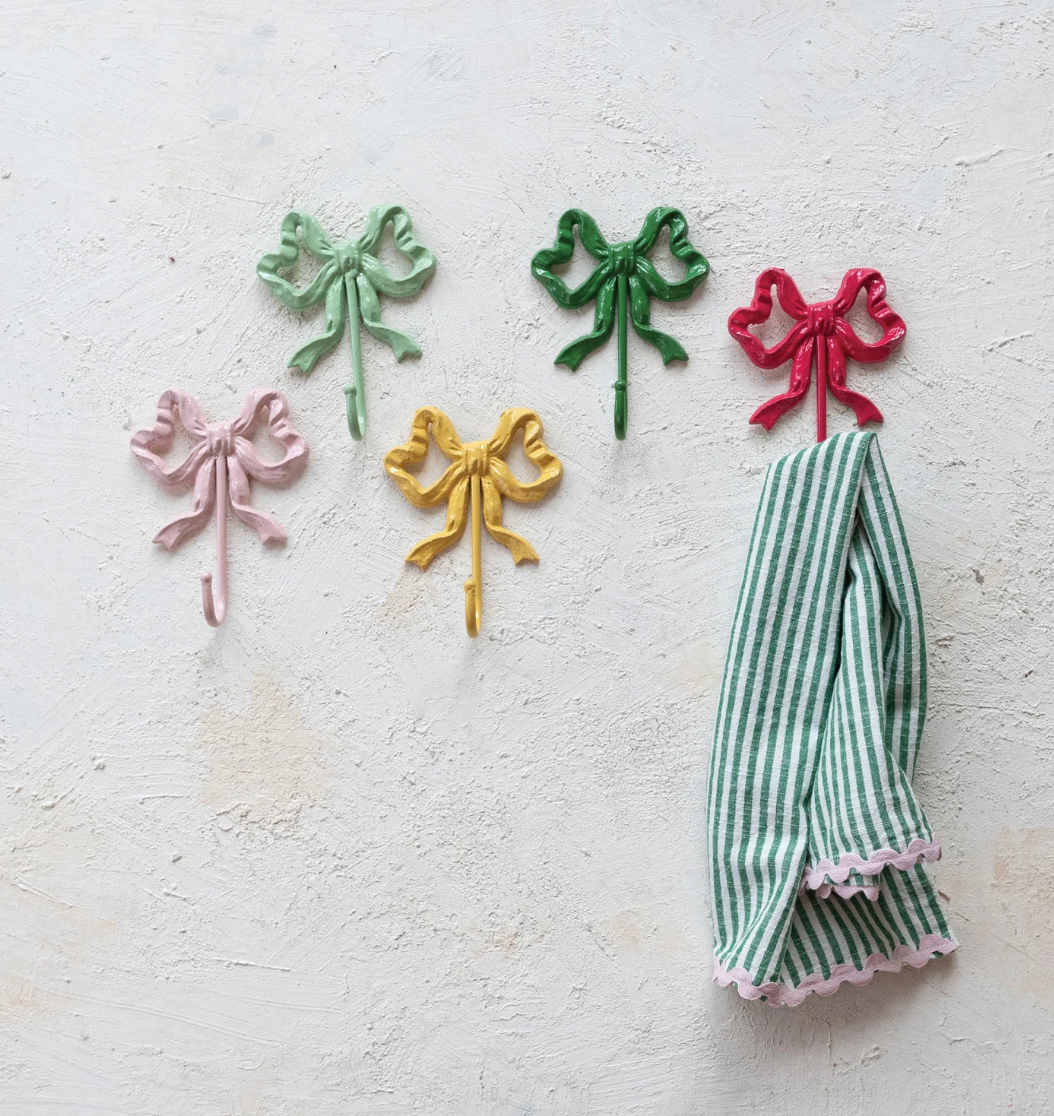 Cast Iron Bow Shaped Wall Hooks