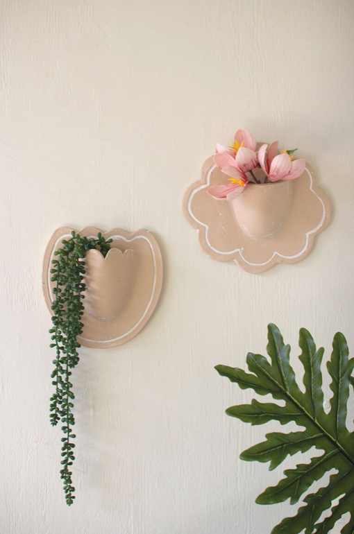 Clay Flower Wall Planters