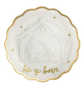 Gold Edge Nativity Platter