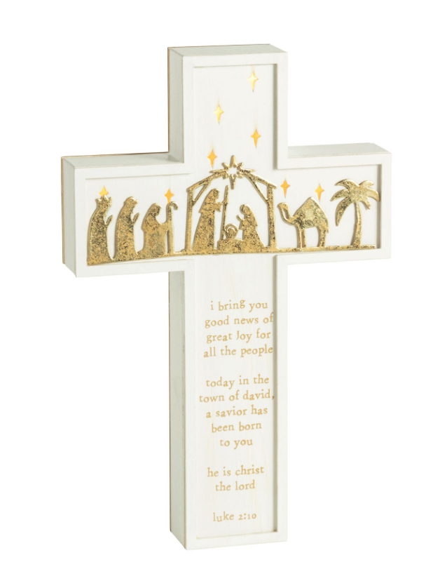 Light-Up Nativity Cross