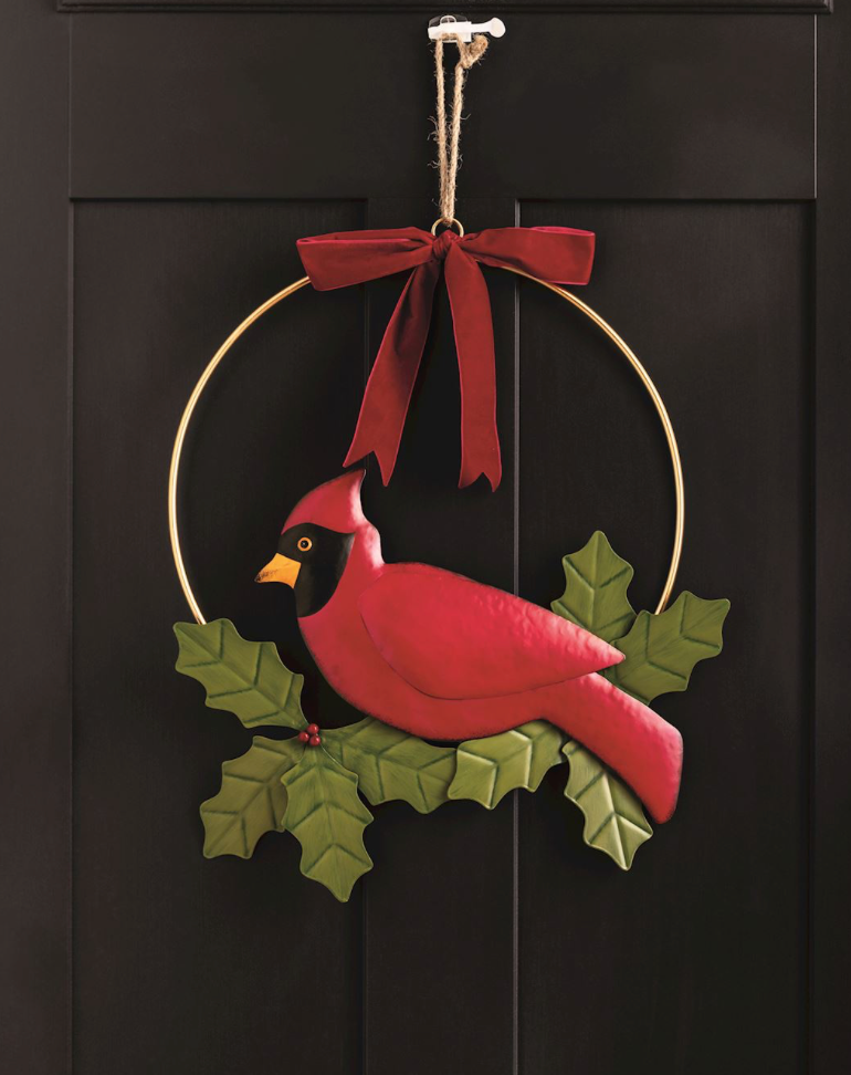 Cardinal Tin Door Hanger