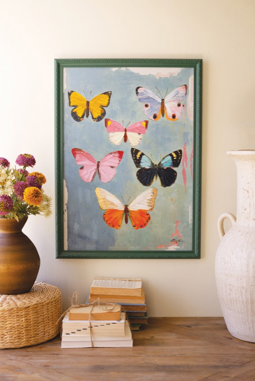 Framed Butterfly Painting