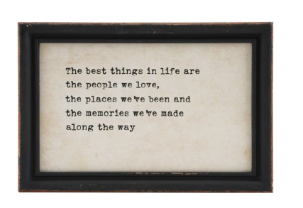 Wood Framed Wall Décor w/ Sayings