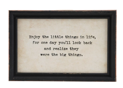 Wood Framed Wall Décor w/ Sayings