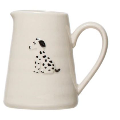 Hand-Painted Cat/Dog Stoneware Creamer