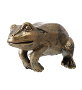 Gold Resin Frog Pot Hanger