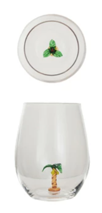 Stemless Wine Glass w/ Figure Inside