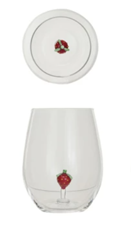 Stemless Wine Glass w/ Figure Inside