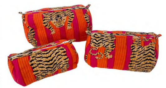 Tiger Print Cosmetic Bags