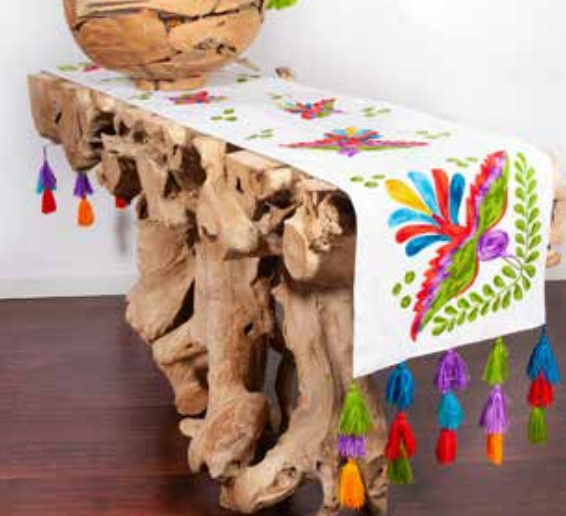 Talavera Embroidered Table Runner