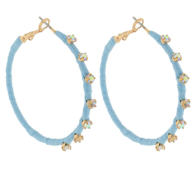 Crystal Stud Wrap Hoops