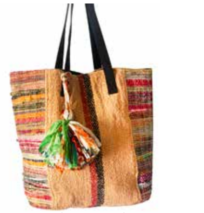 Large Chindi Handbag With Tassels