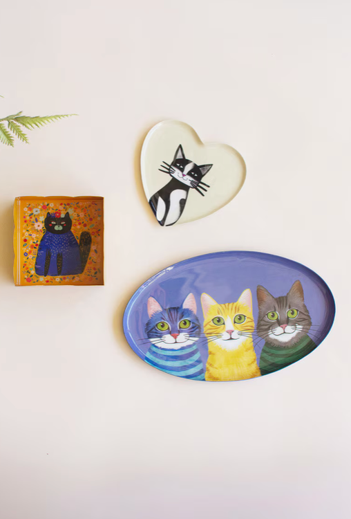 Cat Printed Decal Trinket Trays