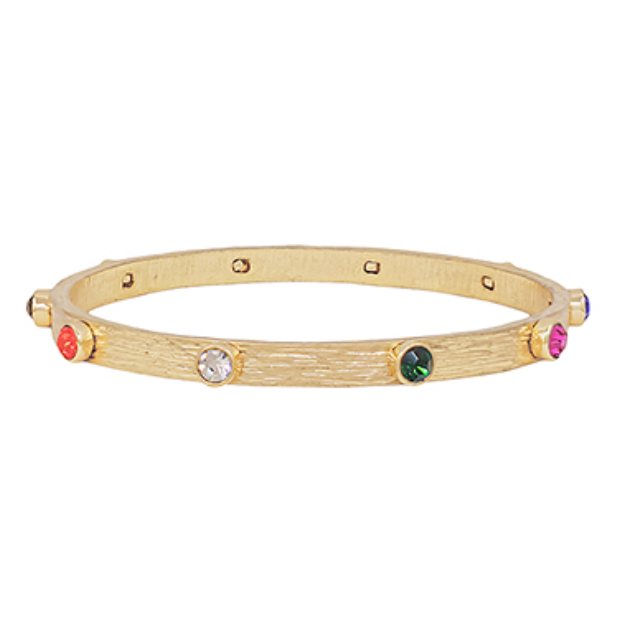 Crystal Station Bangle Bracelet