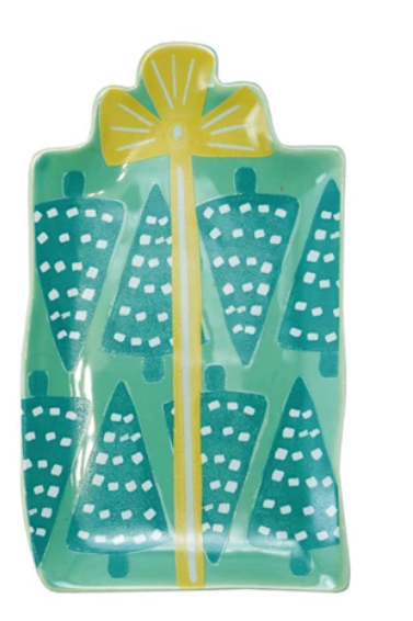 Stoneware Gift Shaped Plate
