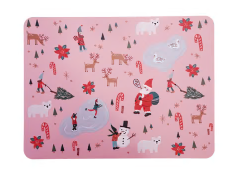 Silicone Baking Mat with North Pole Pattern