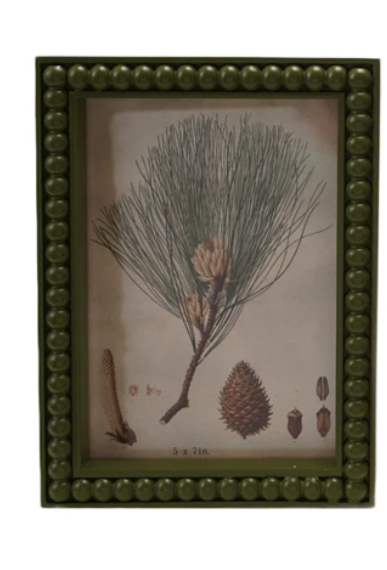 Painted Wood Hobnail Photo Frame