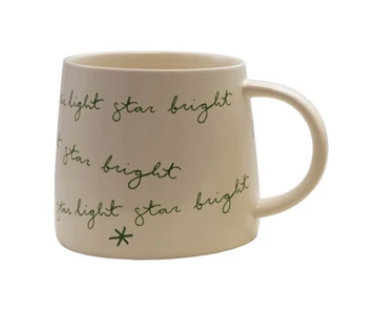 Stoneware Mug with Holiday Saying