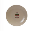 Hand-Painted Stoneware Plate with Wax Relief Image