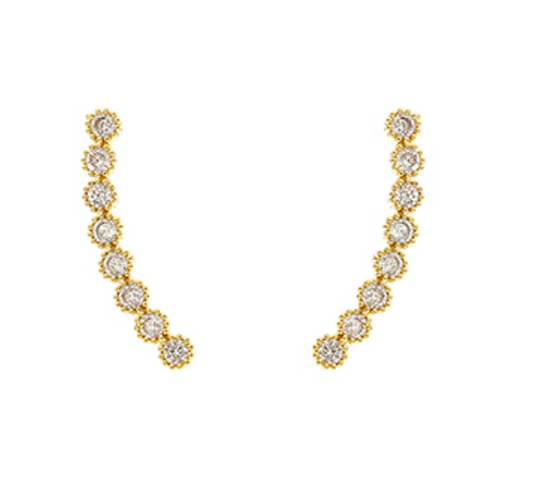 Round Bar Curved Earrings