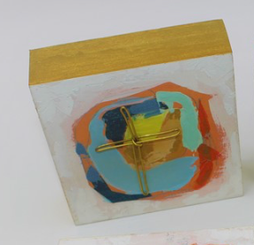 Abstract Block with Metal Cross