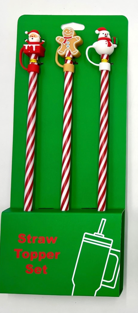 Straws with Silicone Novelty Caps